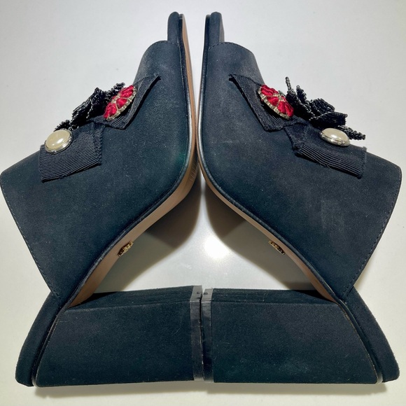 Nanette Lepore Marsha 4” Heel Open Toe, Black, Red details,Size 7M - Picture 4 of 10